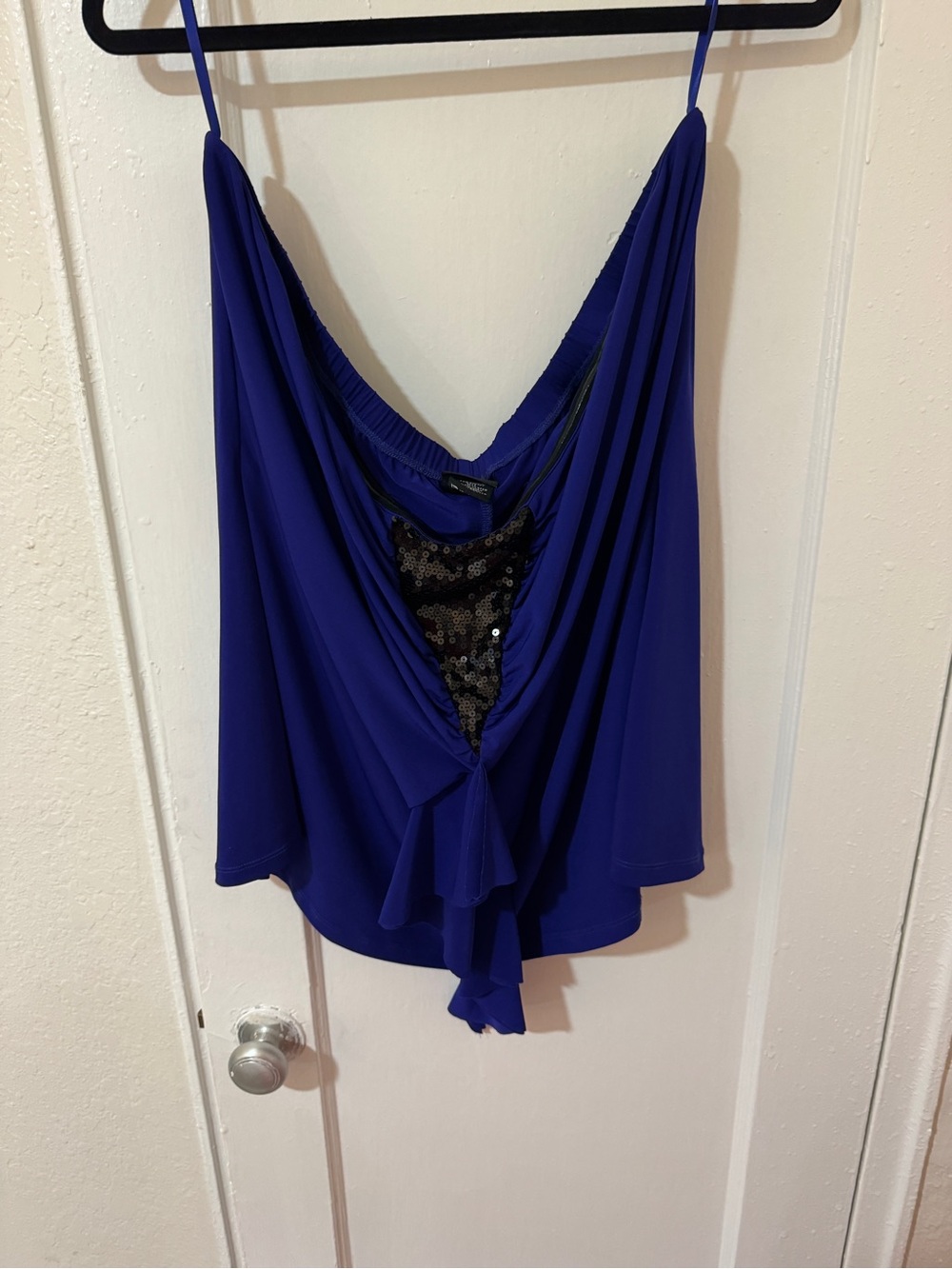 torrid Royal Blue Sequin Strapless Top
